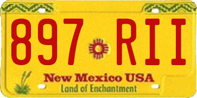NM license plate 897RII