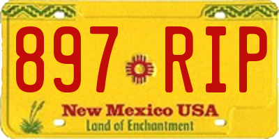 NM license plate 897RIP