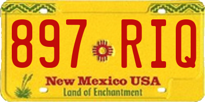 NM license plate 897RIQ