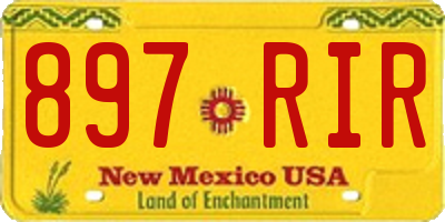 NM license plate 897RIR