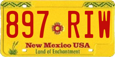 NM license plate 897RIW