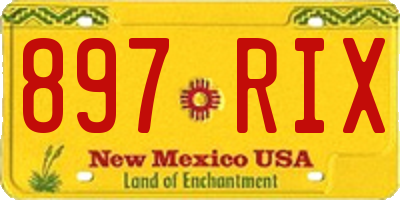 NM license plate 897RIX