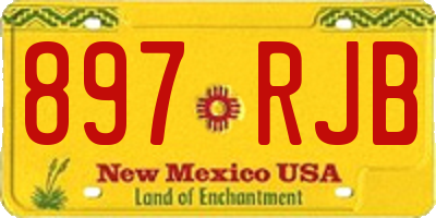 NM license plate 897RJB