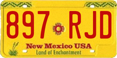 NM license plate 897RJD