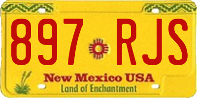 NM license plate 897RJS