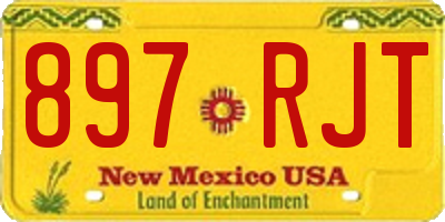 NM license plate 897RJT