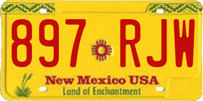 NM license plate 897RJW