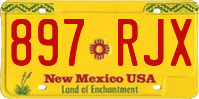 NM license plate 897RJX
