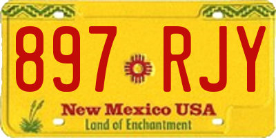 NM license plate 897RJY