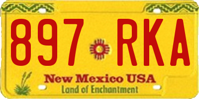 NM license plate 897RKA