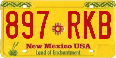 NM license plate 897RKB