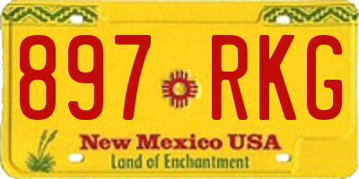 NM license plate 897RKG