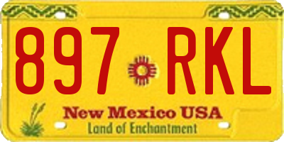 NM license plate 897RKL