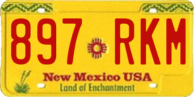 NM license plate 897RKM