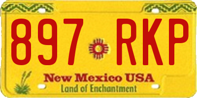 NM license plate 897RKP