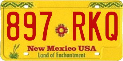 NM license plate 897RKQ