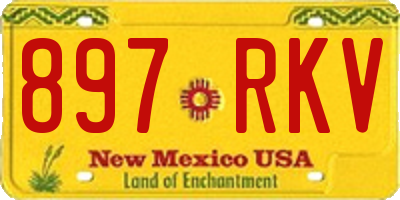 NM license plate 897RKV