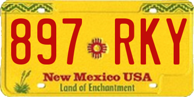 NM license plate 897RKY