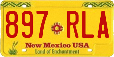 NM license plate 897RLA