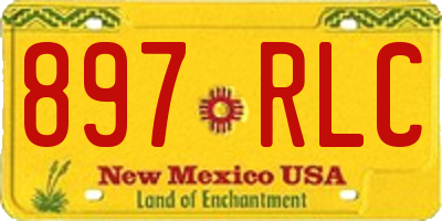 NM license plate 897RLC
