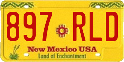 NM license plate 897RLD