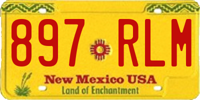 NM license plate 897RLM