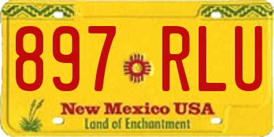 NM license plate 897RLU