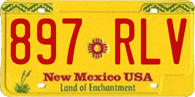 NM license plate 897RLV