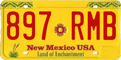NM license plate 897RMB