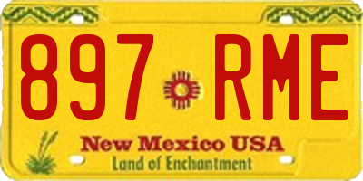 NM license plate 897RME