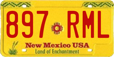 NM license plate 897RML