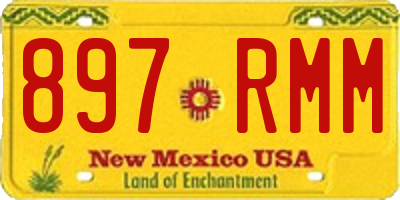 NM license plate 897RMM
