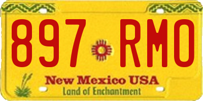 NM license plate 897RMO