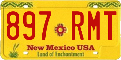 NM license plate 897RMT