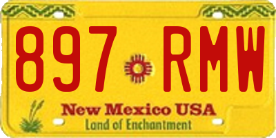 NM license plate 897RMW