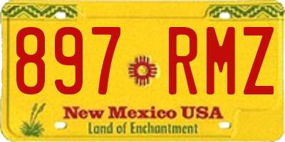 NM license plate 897RMZ
