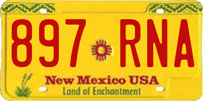 NM license plate 897RNA