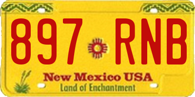 NM license plate 897RNB