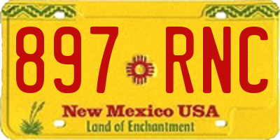 NM license plate 897RNC