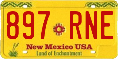 NM license plate 897RNE