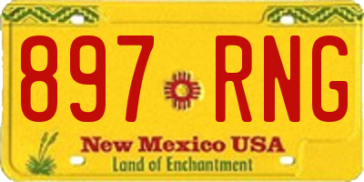 NM license plate 897RNG