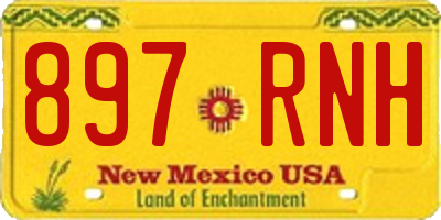 NM license plate 897RNH