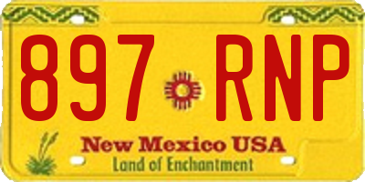 NM license plate 897RNP