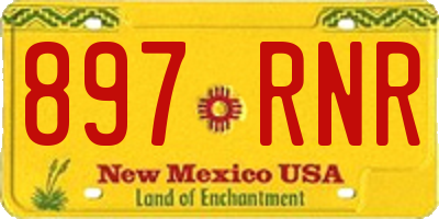 NM license plate 897RNR