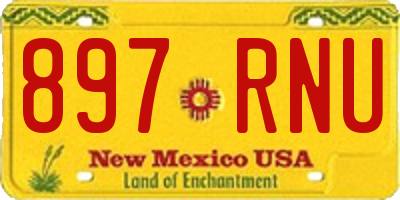 NM license plate 897RNU