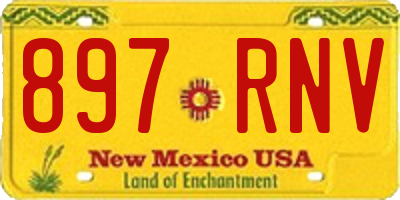 NM license plate 897RNV