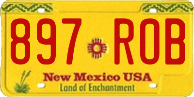 NM license plate 897ROB