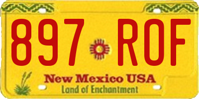 NM license plate 897ROF