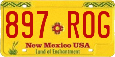 NM license plate 897ROG