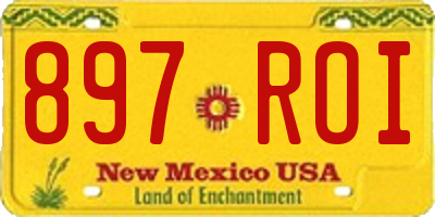 NM license plate 897ROI